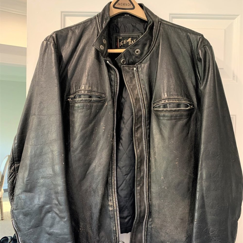 Biker Leather Jacket size Large